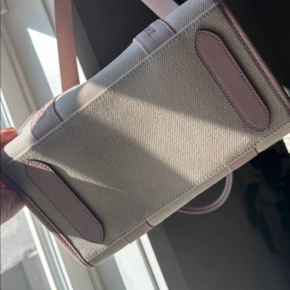 kate spade Cream and Light Pink Canvas Tote with Matching Wallet - Picture 5 of 7